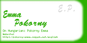 emma pokorny business card